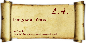 Longauer Anna névjegykártya